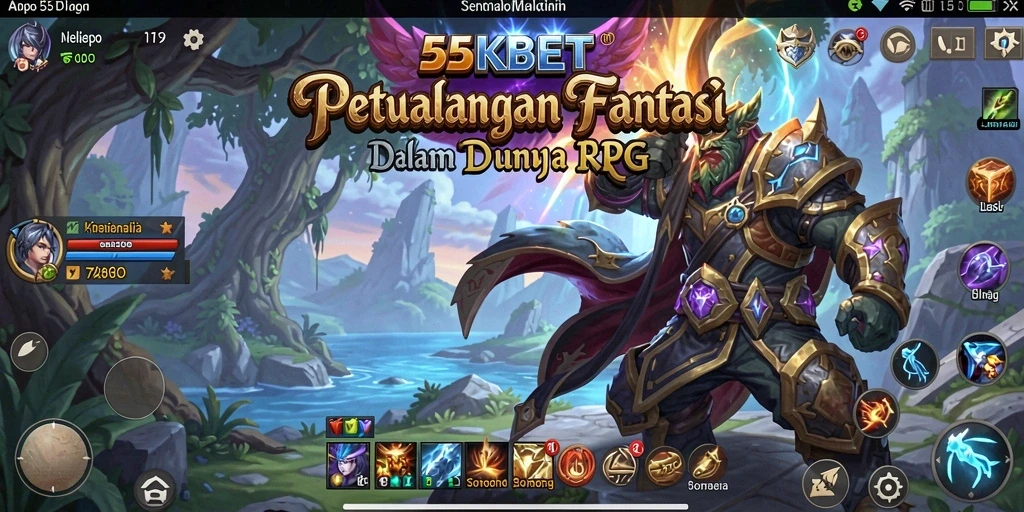 Screenshot menampilkan karakter beraksi dalam pertempuran RPG yang seru.