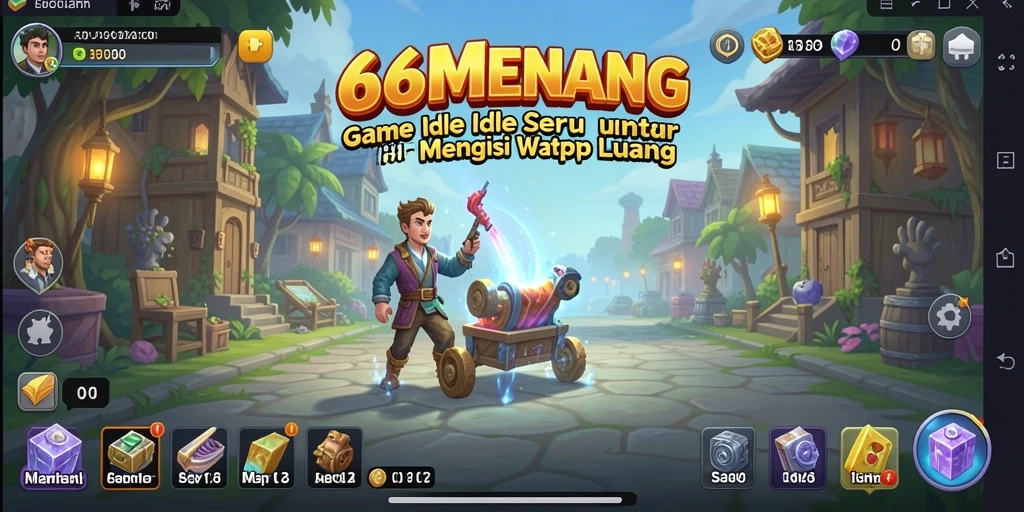 Screenshot gameplay 66MENANG menampilkan momen seru dalam permainan Idle.