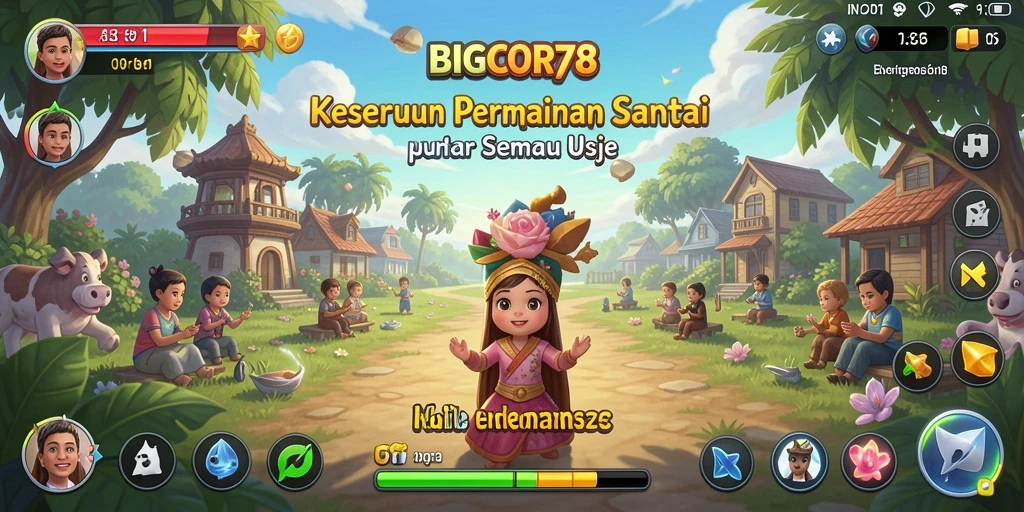 Screenshot gameplay <strong>BIGCOR78</strong> menampilkan kesenangan dan tantangan.