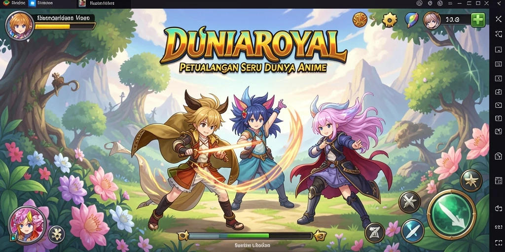 Tampilan gameplay DUNIAROYAL yang menarik dan penuh warna.