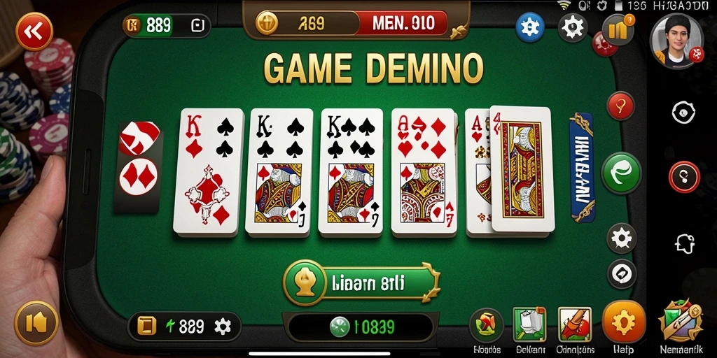Tampilan gameplay H89 yang menegangkan dalam permainan Domino.