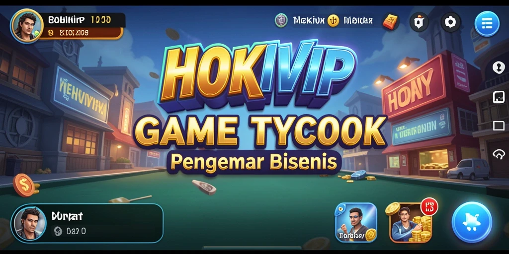 Tampilan gameplay HOKIVIP saat mengelola bisnis Tycoon yang menarik.