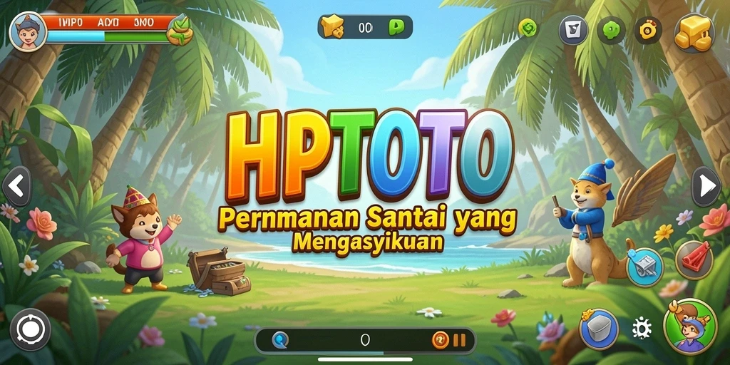 Tampilan gameplay HPTOTO yang ceria dan menghibur.