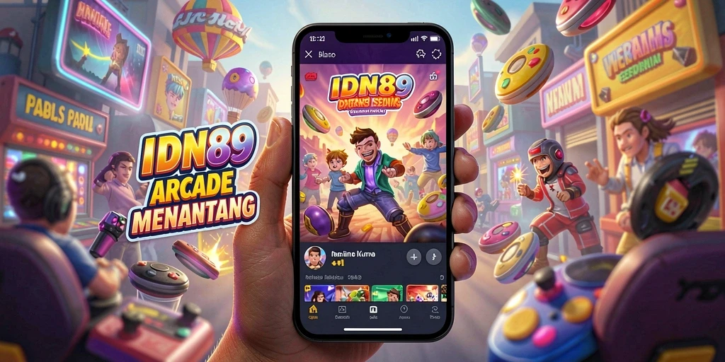 Tampilan gameplay seru dari IDN89 selama bermain Arcade.
