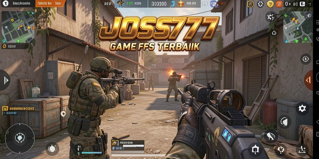 Tampilan gameplay seru dalam JOSS777, aksi tembak-menembak yang mendebarkan.