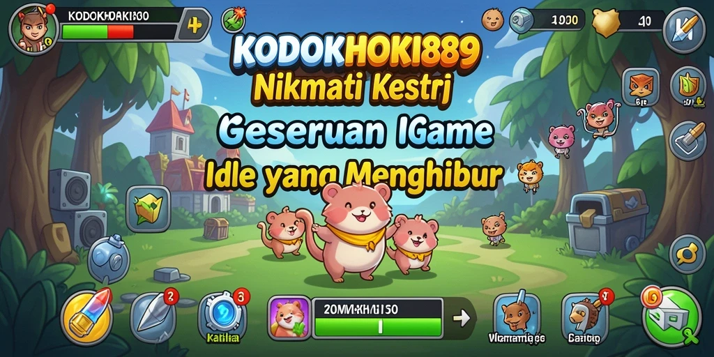 Screenshot gameplay KODOKHOKI889 menampilkan karakter dan mekanisme Idle yang menghibur.