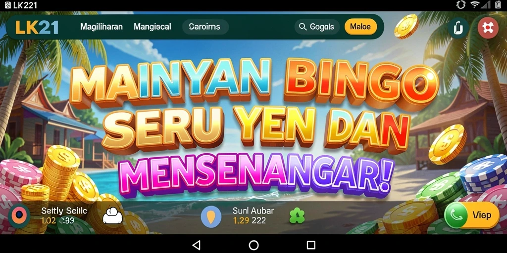 Screenshot LK21 menampilkan momen seru dalam permainan Bingo.