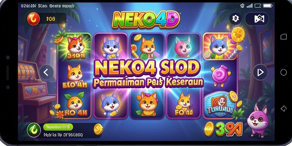 Tampilan gameplay NEKO4D yang menarik dan penuh warna.
