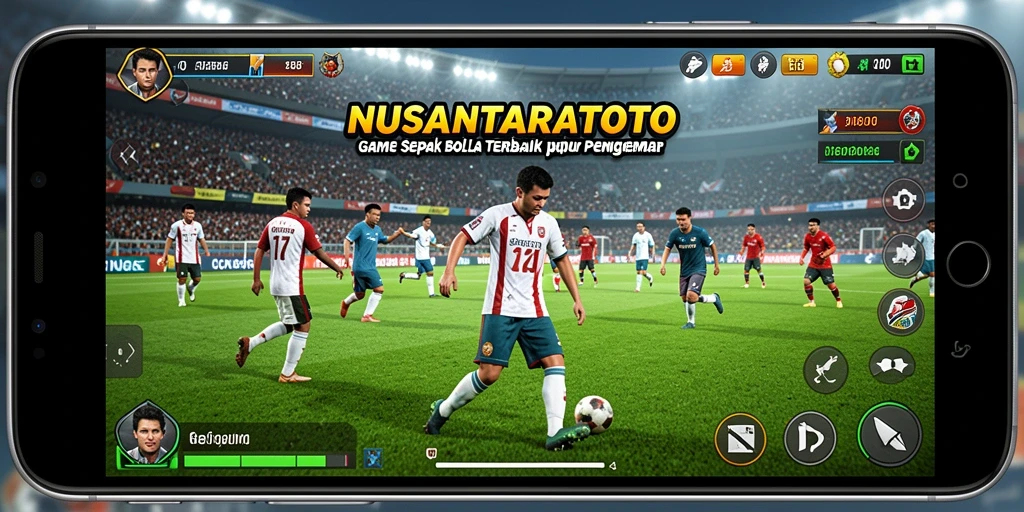 Screenshot NUSANTARATOTO menampilkan aksi pertandingan sepak bola yang mendebarkan.