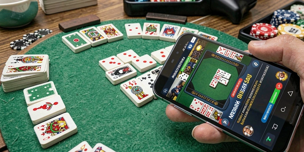 Tampilan gameplay seru di RK88, permainan Domino yang mengasyikkan.