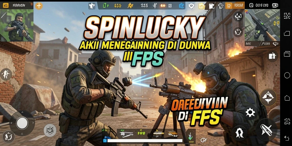 Tampilan gameplay SPINLUCKY yang mendebarkan dalam pertempuran intens.