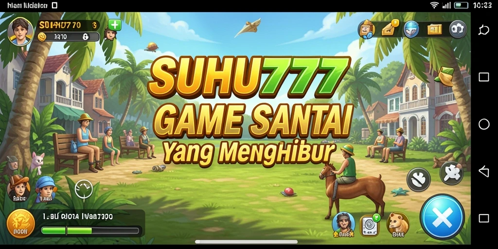 Tampilan gameplay SUHU777 dengan grafis yang cerah dan menarik.