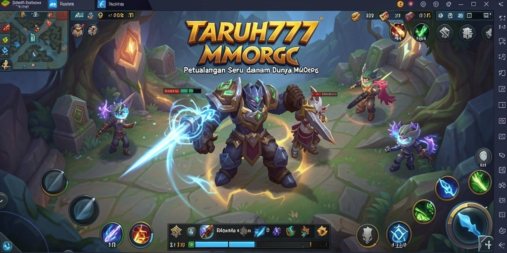 Screenshot gameplay TARUH777 menunjukkan aksi petualangan dalam dunia MMORPG yang menakjubkan.