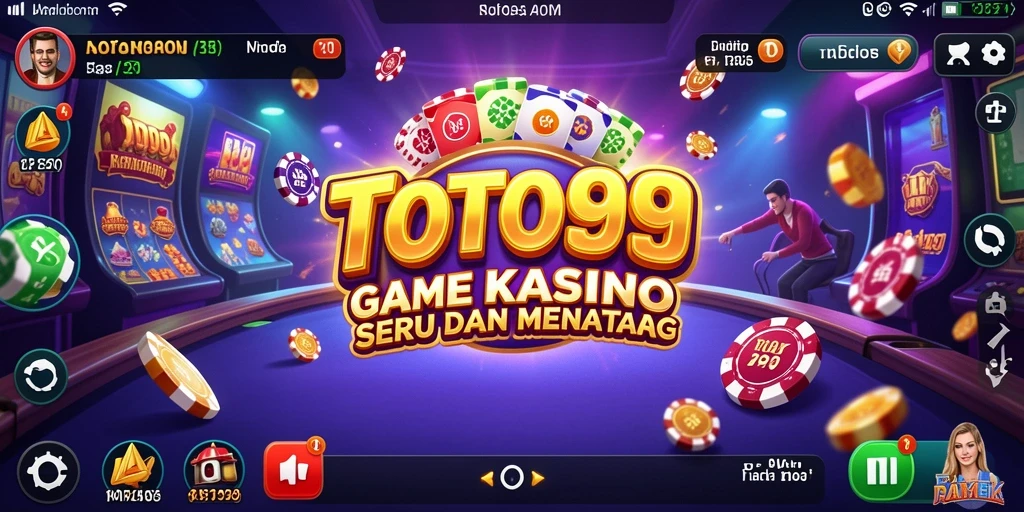 Tampilan gameplay TOTO99 dengan grafik kasino yang memukau.