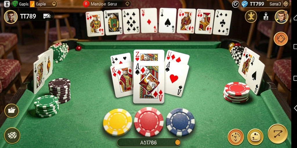 Tampilan gameplay Gaple yang menarik dan interaktif.