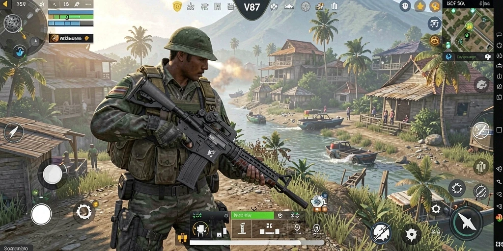 Screenshot V87 menampilkan antarmuka aplikasi Utility yang menarik dan fungsional.