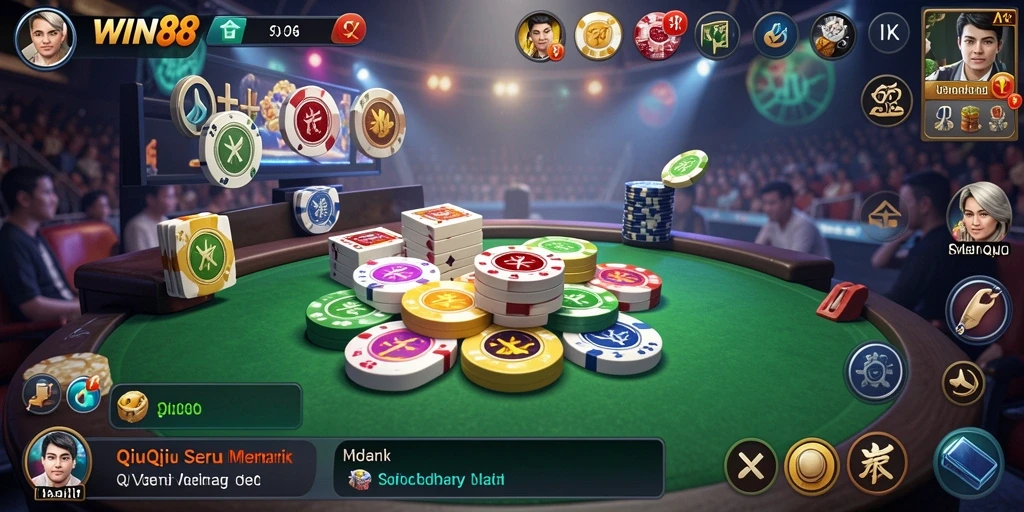 Tampilan gameplay QiuQiu yang seru dan menarik di WIN88.