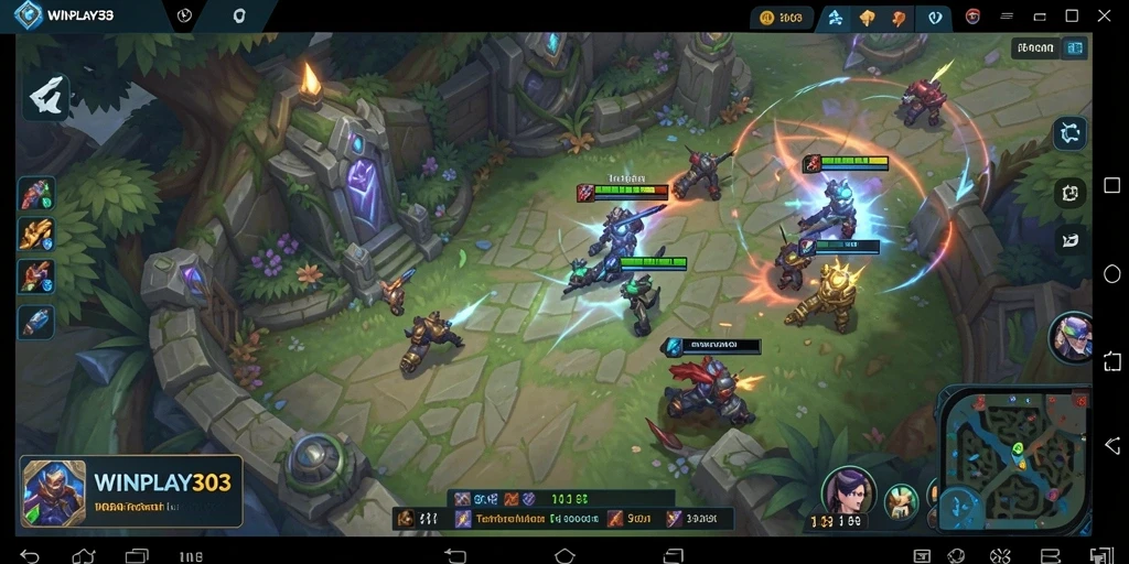 Tampilan gameplay yang seru di WINPLAY303 saat pertempuran berlangsung.